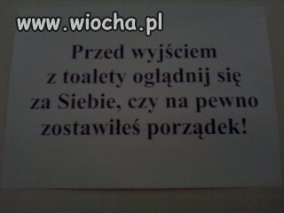 Czy Ty po sobie zostawiłeś porządek?