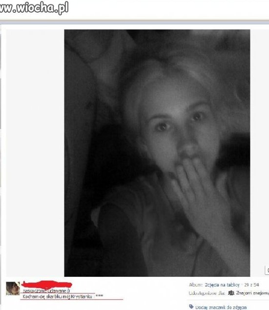 "Zaskoczenie udawane, kocham Cię mój Krystianku"