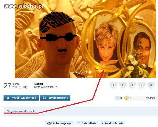 Na grobie Księżnej Diany