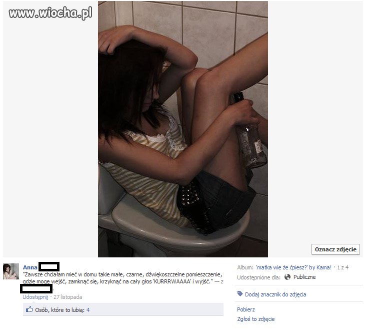 Pijana dziunia na kiblu?