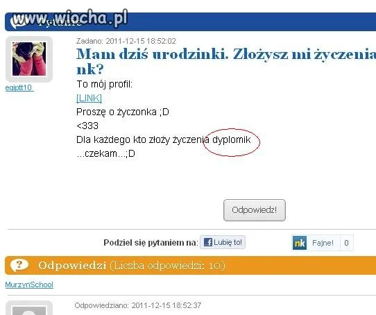 Desperatka bez przyjaciół.