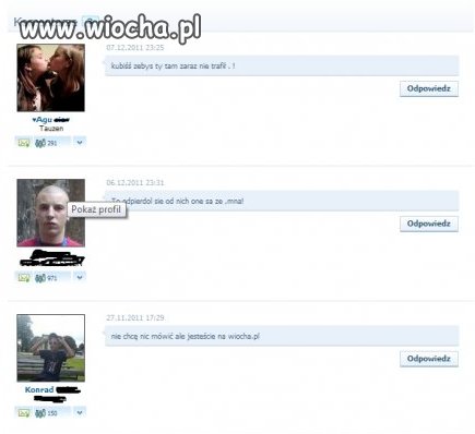 Grożenie Wiocha.pl 