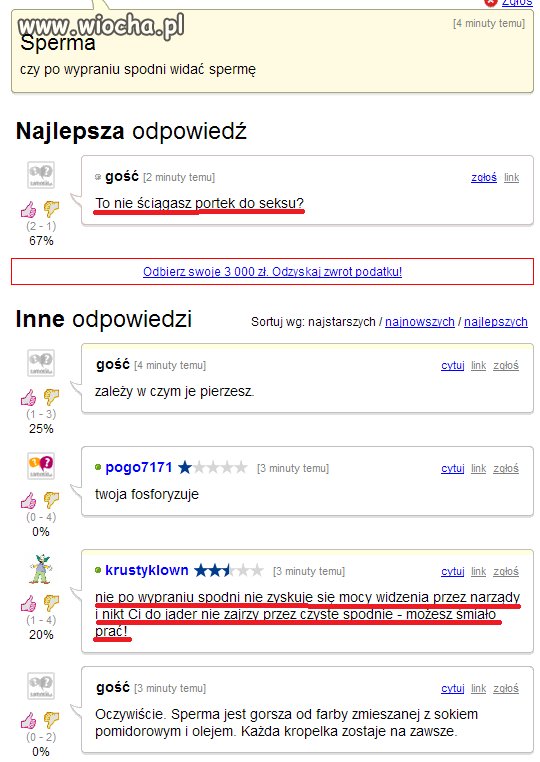 Pytania są głupie...