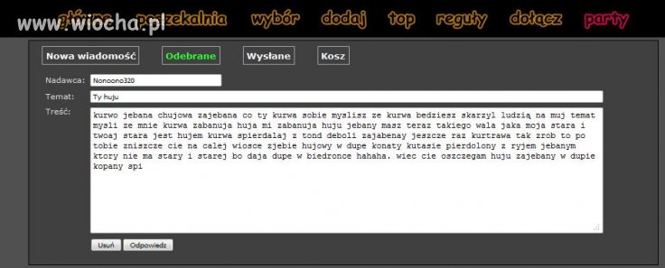 Nigdy jeszcze nikt tak do mnie nie napisał.