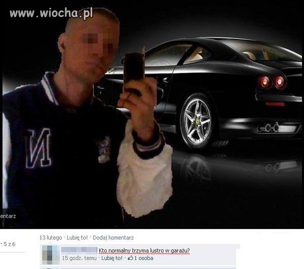 Lustro w garażu 