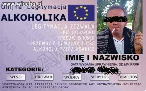 Unijna legitymacja alkoholika