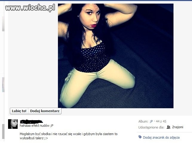 Zaraz pękną jej spodnie 