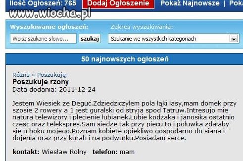 Poszukuje rzony...