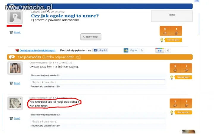 Czy jak ogolę nogi to umrę?