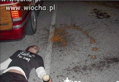 Przynajmniej piwo się mu nie wylało