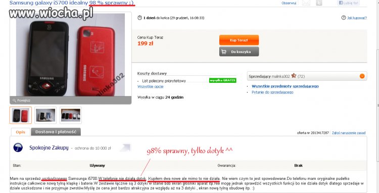 Telefon sprawny na 98%