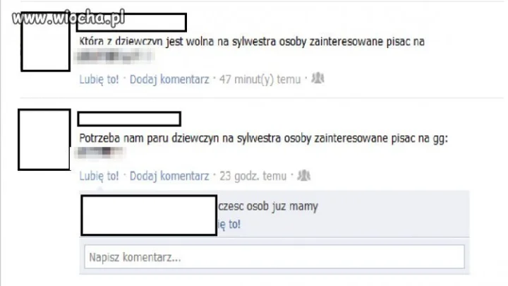 Potrzebne dziewczyny na sylwestra.