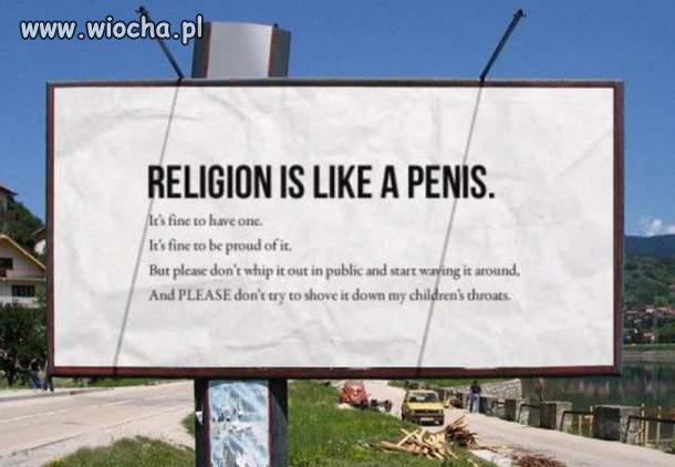 "Leligion is like a penis" 