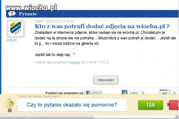 Może ktoś by jej