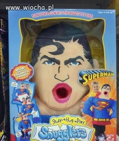 Jedna z zabawek dla dzieci, dmuchany supermen