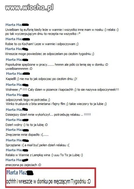 Nie ma to jak odpoczynek po "ciężkim tygodniu"