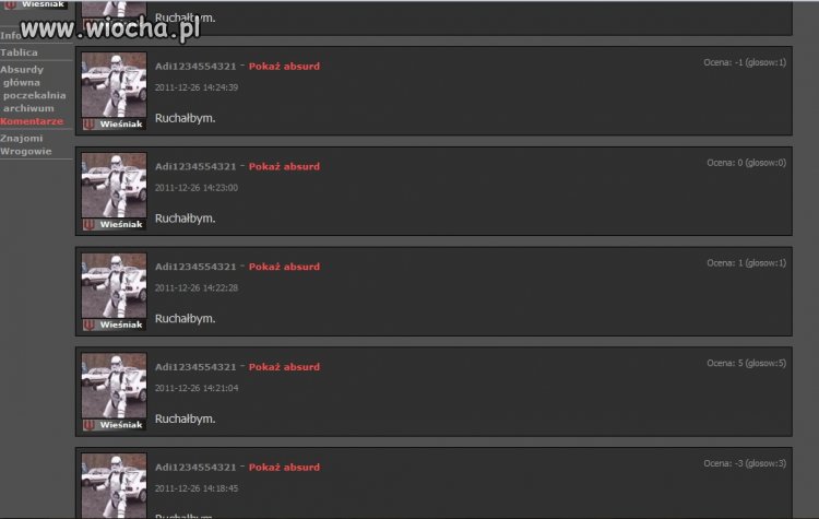 Tylko jedno mu w głowie.