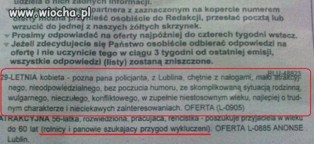 29-latka pozna PANA POLICJANTA