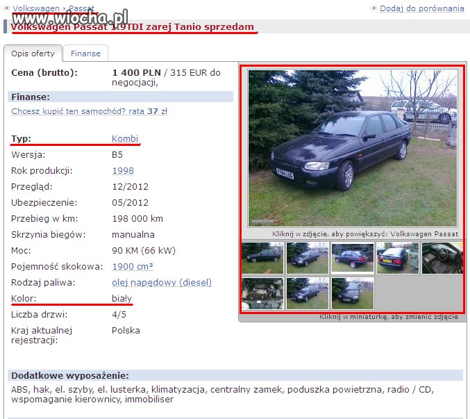 Sprzedam VolksForda PassEscorta/w kolorze?
