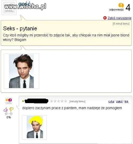 Zaczyna prace z paintem.