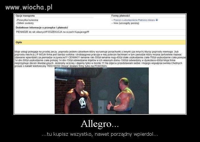 Tym razem wiocha na allegro 