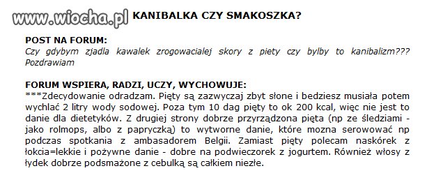 Kanibalka czy smakoszka?