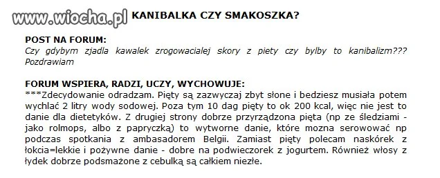 Kanibalka czy smakoszka?