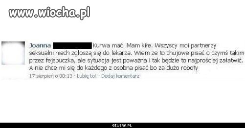 Musiało ją przelecieć przynajmniej pół miasta
