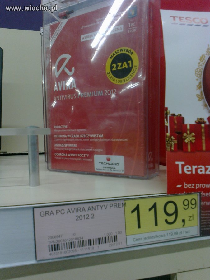 Avira Antivirus zdaniem Tesco jest to GRA PC 