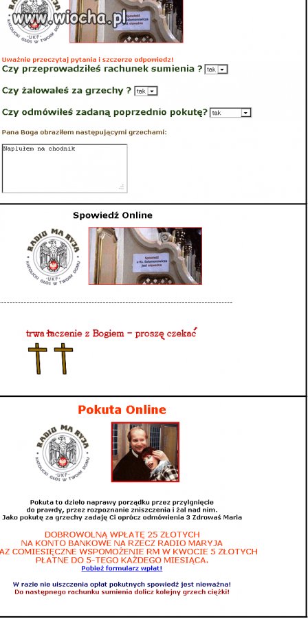 Spowiedż online 