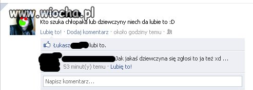 Zdesperowany nastolatek na facebooku.