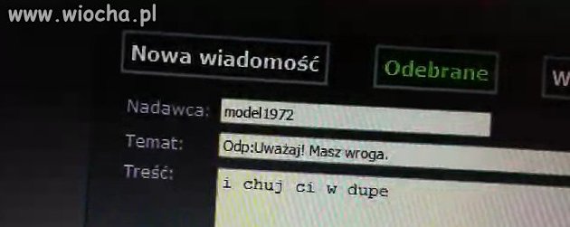 A to reakcja na dodanie do wrogów..