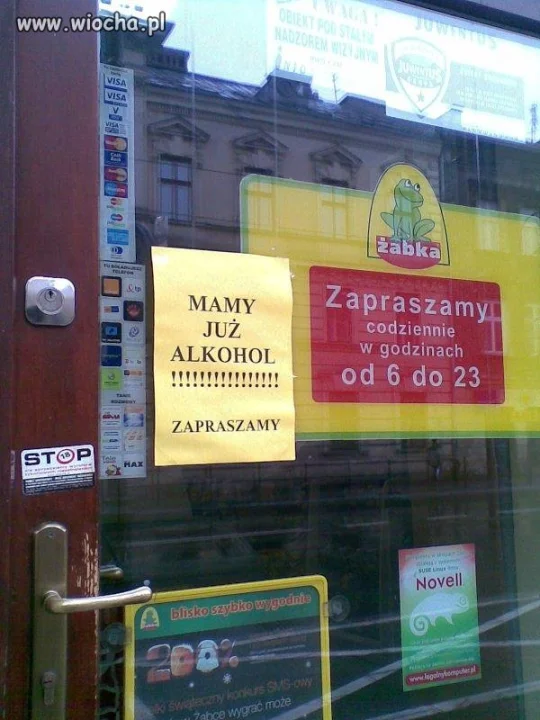 W żabce jest już alkohol