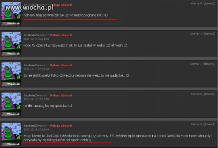 Prawdziwa "elita"wiochy..."ambitne"komentarze