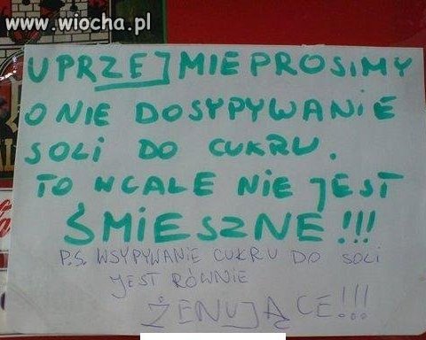 Info na stołówce