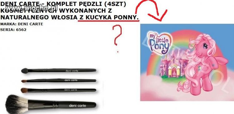 Pędzle do makijażu z kucyków pony?