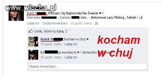 "Kocham w chuj"