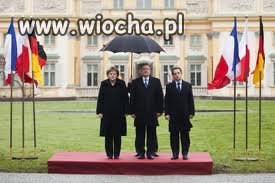 Padał deszcz, zapomnieli o Sarkozy'm