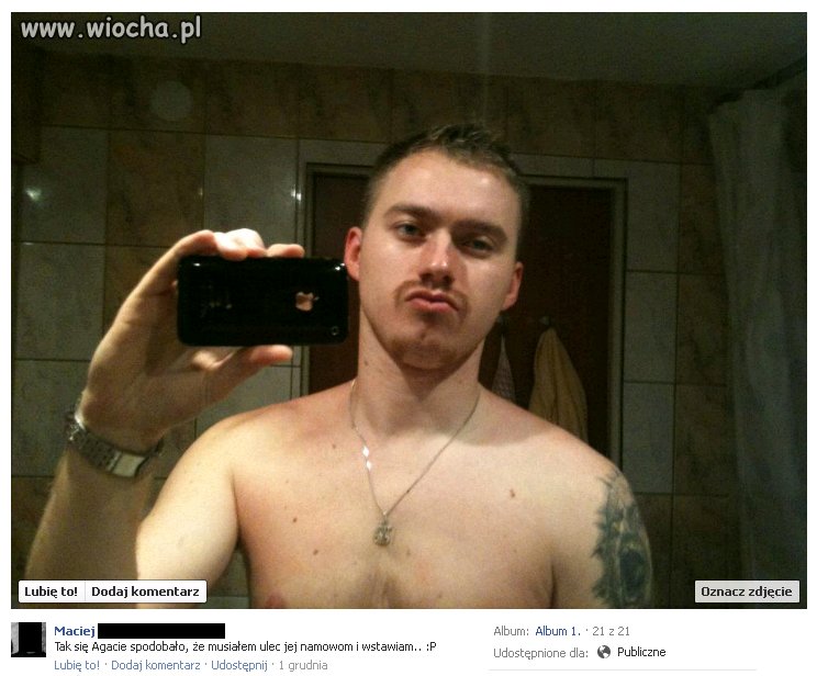 Dzióbek jest, wąsik jest, zdjęcie w lustrze jest