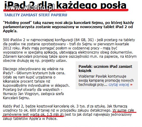 Świetnie, szkoda, że za nasze pieniądze. Wiocha!