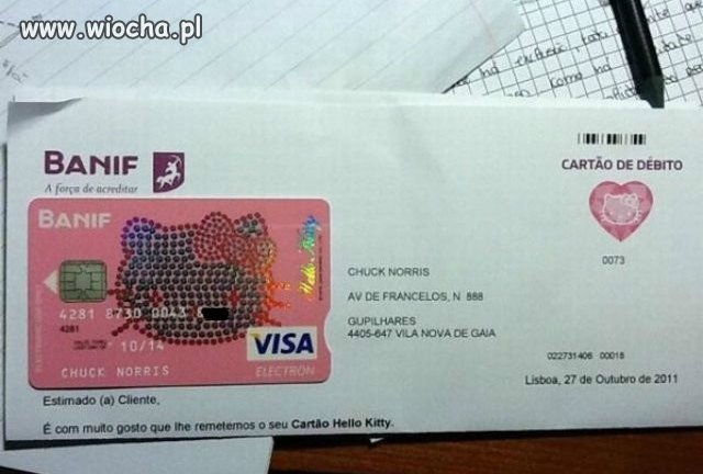 Chuck Norris otrzymał w końcu kartę Hello Kitty