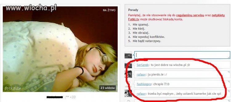 Chciała pokazać jak spokojnie śpi