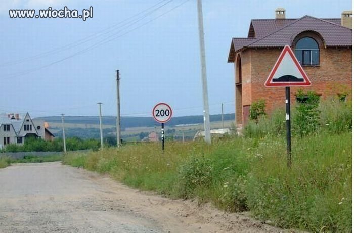 Bo ograniczenia prędkości są dla miastowych...