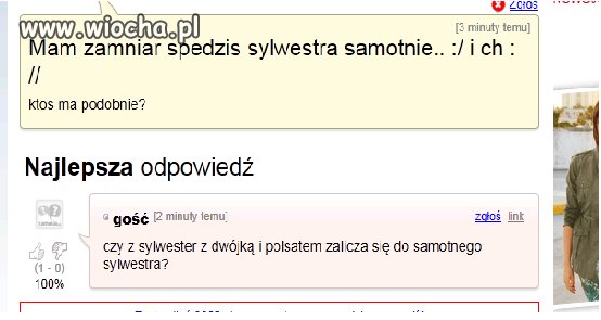 Samotny sylwester...