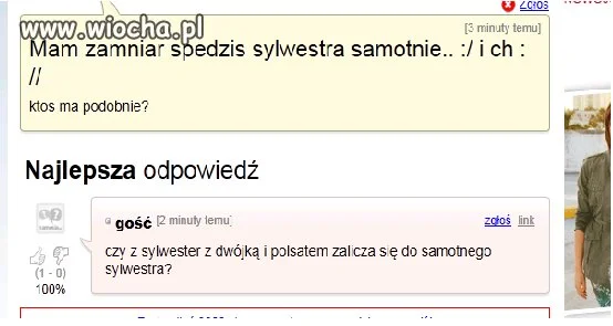 Samotny sylwester...
