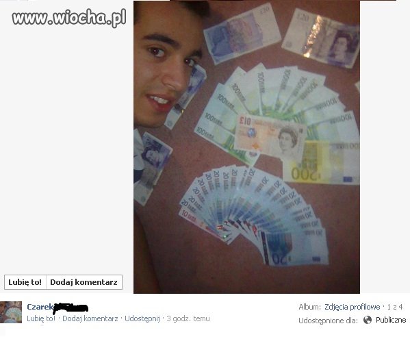 Nie ma to jak szpan na "hajs"...