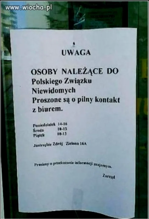 Kretyn napisał ogłoszenie