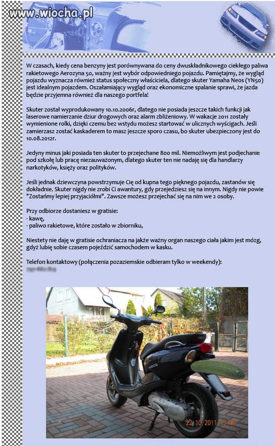 Super skuter z paliwem rakietowym