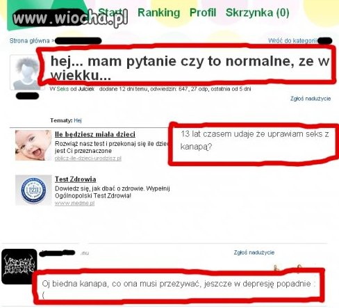 Jakie chore pytanie...