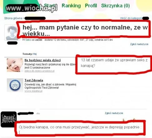 Jakie chore pytanie...